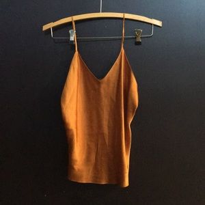 Vintage bronze silk camisole